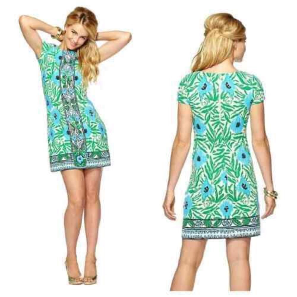 EUC Lilly Pulitzer Layton Shift Dress in Sea Oat iKatty Engineered Size XXS 2XS - Picture 4 of 6